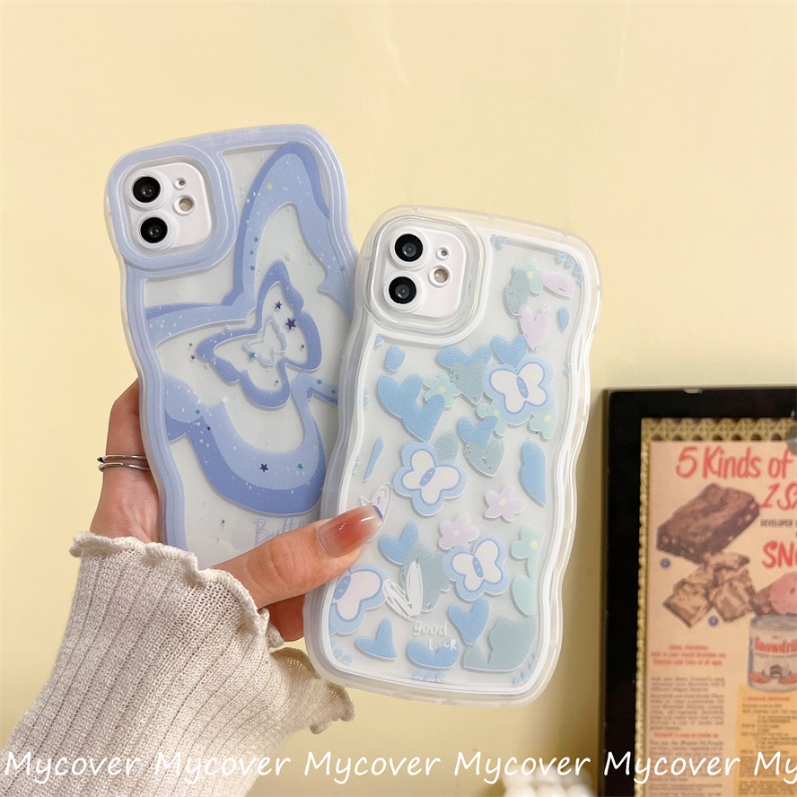 Ốp Điện Thoại Silicon Mềm Họa Tiết Hoa Bướm Cho iPhone 14 13 12 11 Pro Max X XR Xs Max 6 7 8 Plus