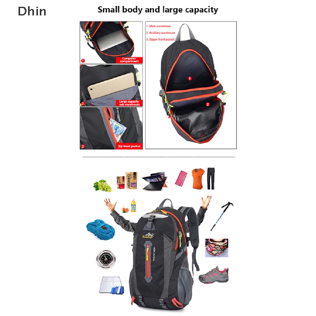 Ba Lô Du Lịch / Cắm Trại Ngoài Trời Bằng Chất Liệu Nylon Chống Thấm Nước Kích Cỡ Lớn