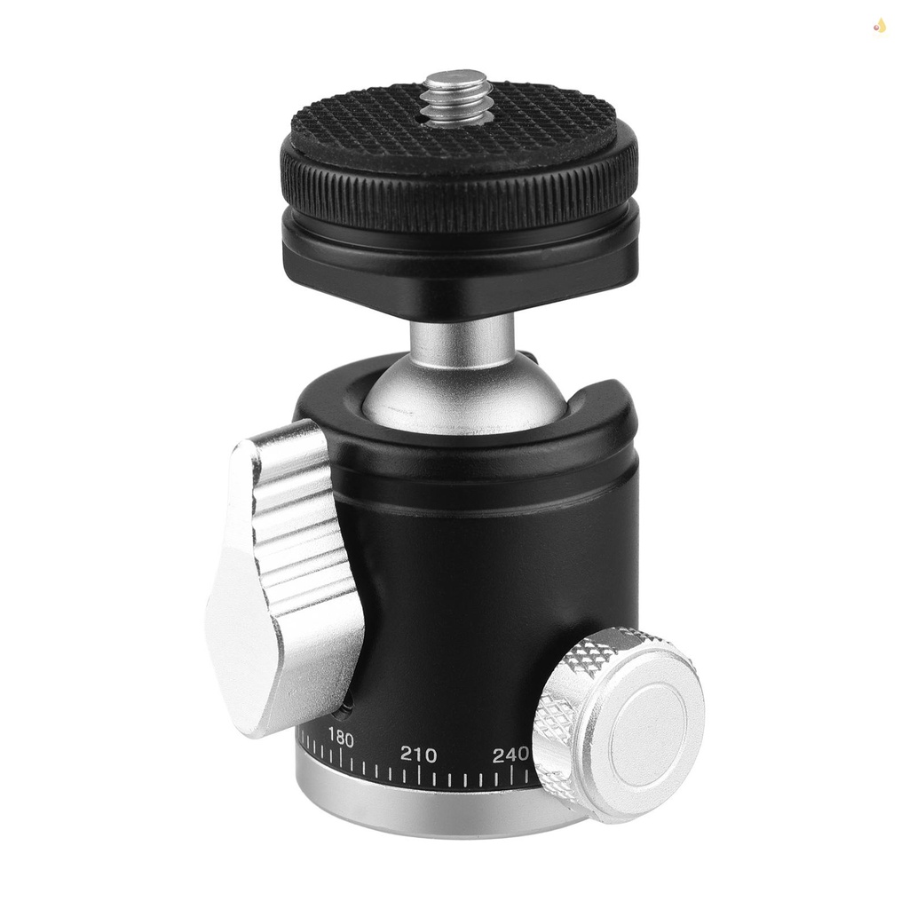 Vít 1 / 4 Đầu Bi Mini 360 Độ 2 Trong 1° Đầu Bi Xoay Bằng Hợp Kim Nhôm Cho Giá Đỡ Ba Chân Máy Ảnh / Điện Thoại