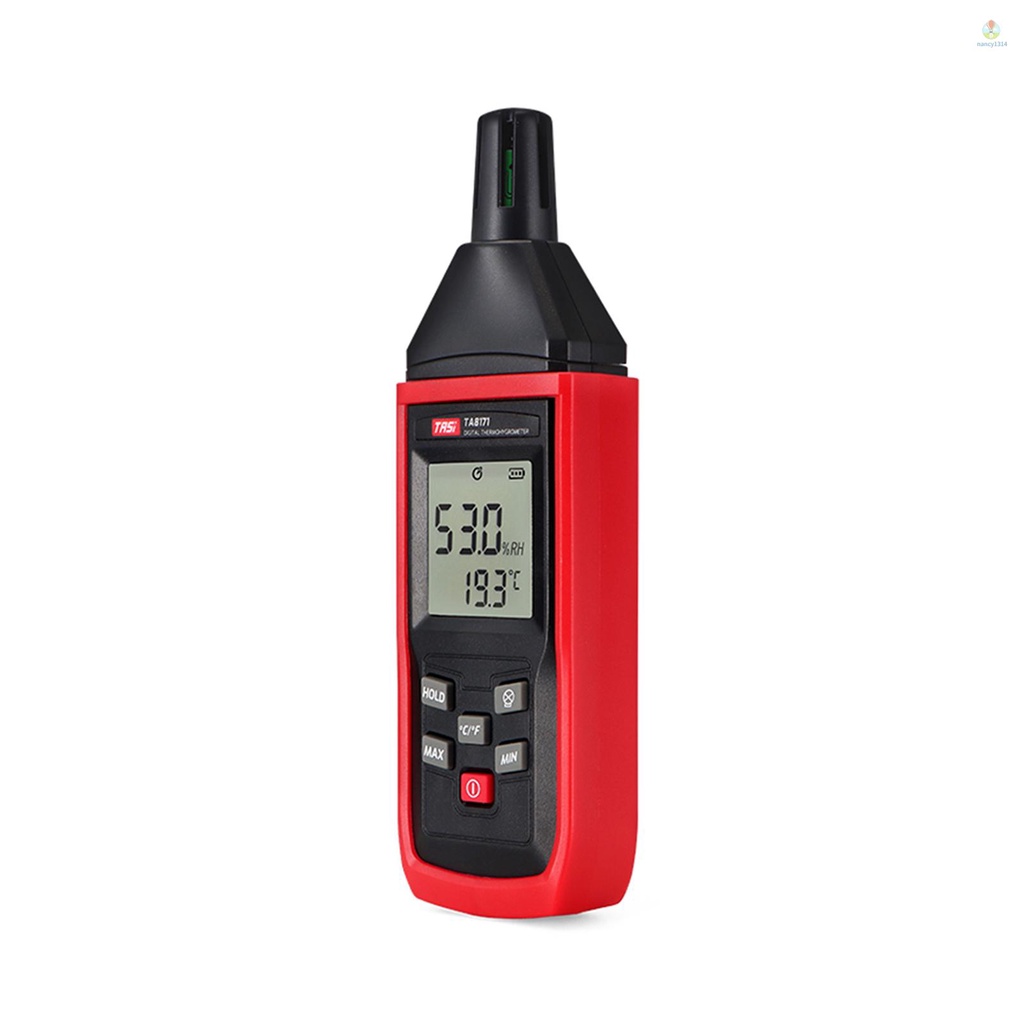 Máy Đo Nhiệt Độ Và Độ Ẩm TASI TA8171 # 10°C~50°C Đèn Nền LCD 5% RH ~ 98% RH Có Đèn Nền °C/°F Đầu Nối Chuyển Đổi Chuyên Dụng Chất Lượng Cao