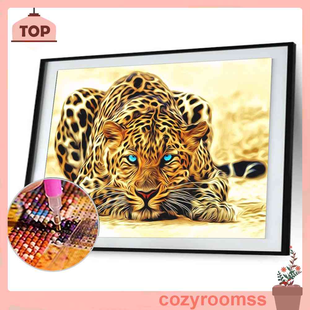 Tranh Thêu Trang Trí Thủ Công 5D Hình Báo (Mũi Thêu Hình X)