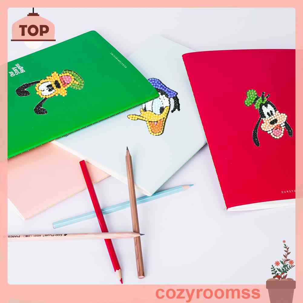 Bộ 6 Tranh Đính Đá Tự Làm Hình Động Vật Nhiều Màu Sắc