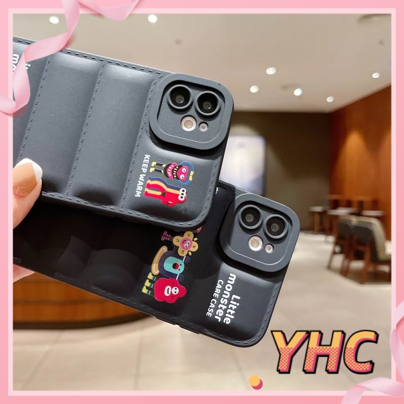 Ốp lưng iphone Vỏ mềm áo khoác lông vũ mới của quái vật hoạt hình được áp dụng Cho iPhone 6 / 6S / S6 / 6splus / 7 / 7plus / 8 / 8plus / X / xr / xs / 11 / 12 / 13 / Pro / max / Plus / Promax-羽绒服新款3