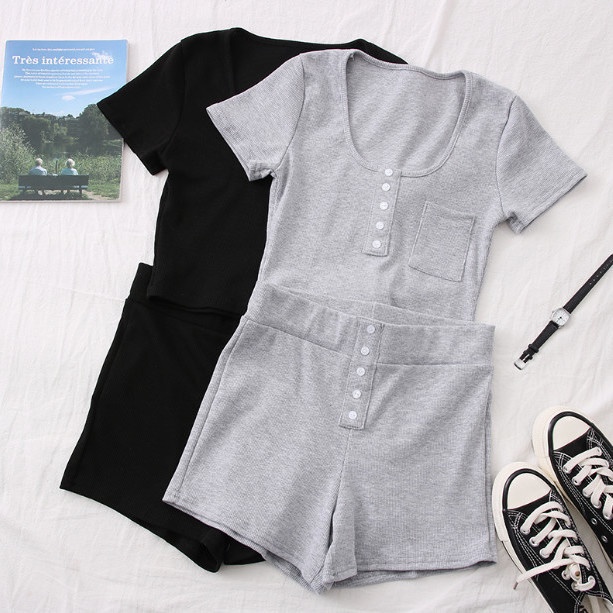 Bộ Đồ Thể Thao Hai Mảnh Phong Cách Hàn Quốc Thời Trang Mùa Hè 2023 y2k