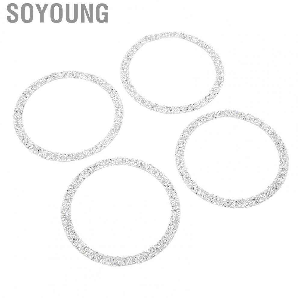 Soyoung Car Speaker Protective Rings  Bling Trim Rhinestone Style for Vehicle Modification