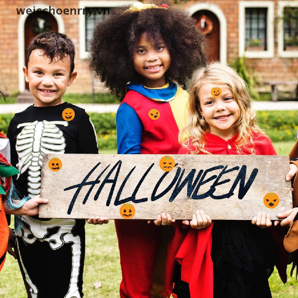 Cuộn 500 Nhãn Dán Trang Trí Halloween