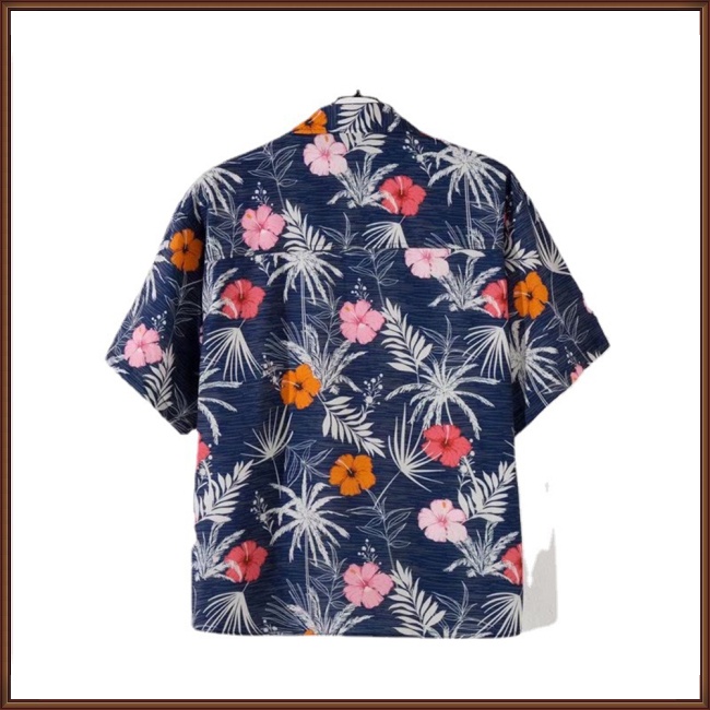 Áo Sơ Mi Tay Ngắn In Họa Tiết Hoa Thời Trang Mùa Hè Cho Nam