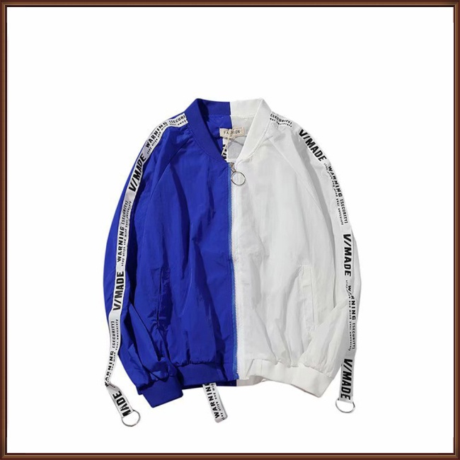 Áo Khoác Khóa Kéo Hai Màu Thoáng Khí Thời Trang Cho Nam