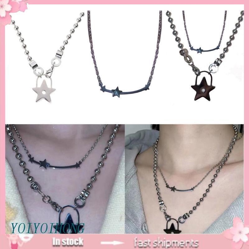 Vòng cổ Mặt Hình Ngôi Sao Năm Cánh Thời Trang Hàn Quốc YOIOI Y2K
