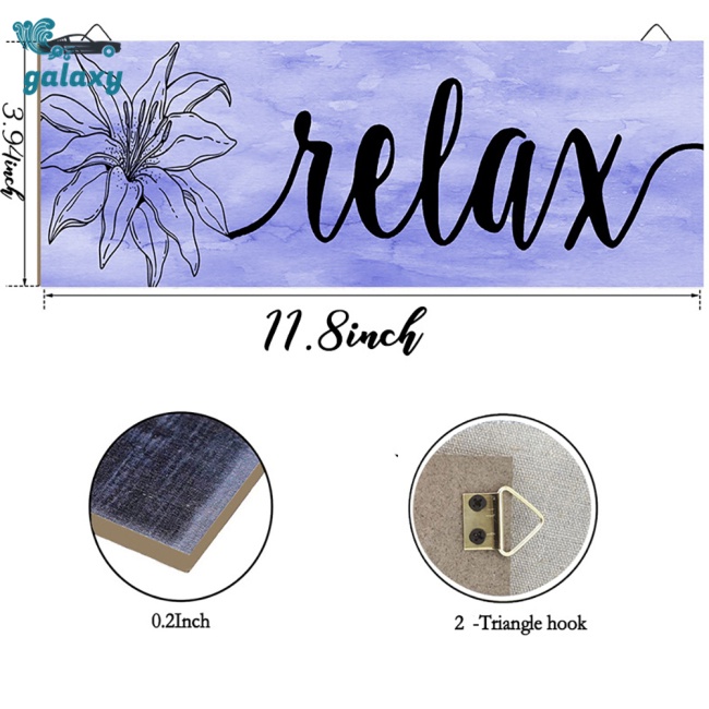 Galaxy Set 4 Bảng Gỗ Treo Tường Dày Dặn Họa Tiết Hoa Vintage Trang Trí Phòng Khách / Phòng Tắm