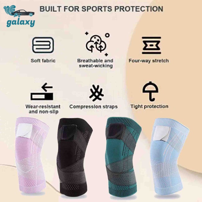 Galaxy 1 Cặp Băng Quấn Bảo Vệ Đầu Gối Co Giãn Thoáng Khí Chống Trượt