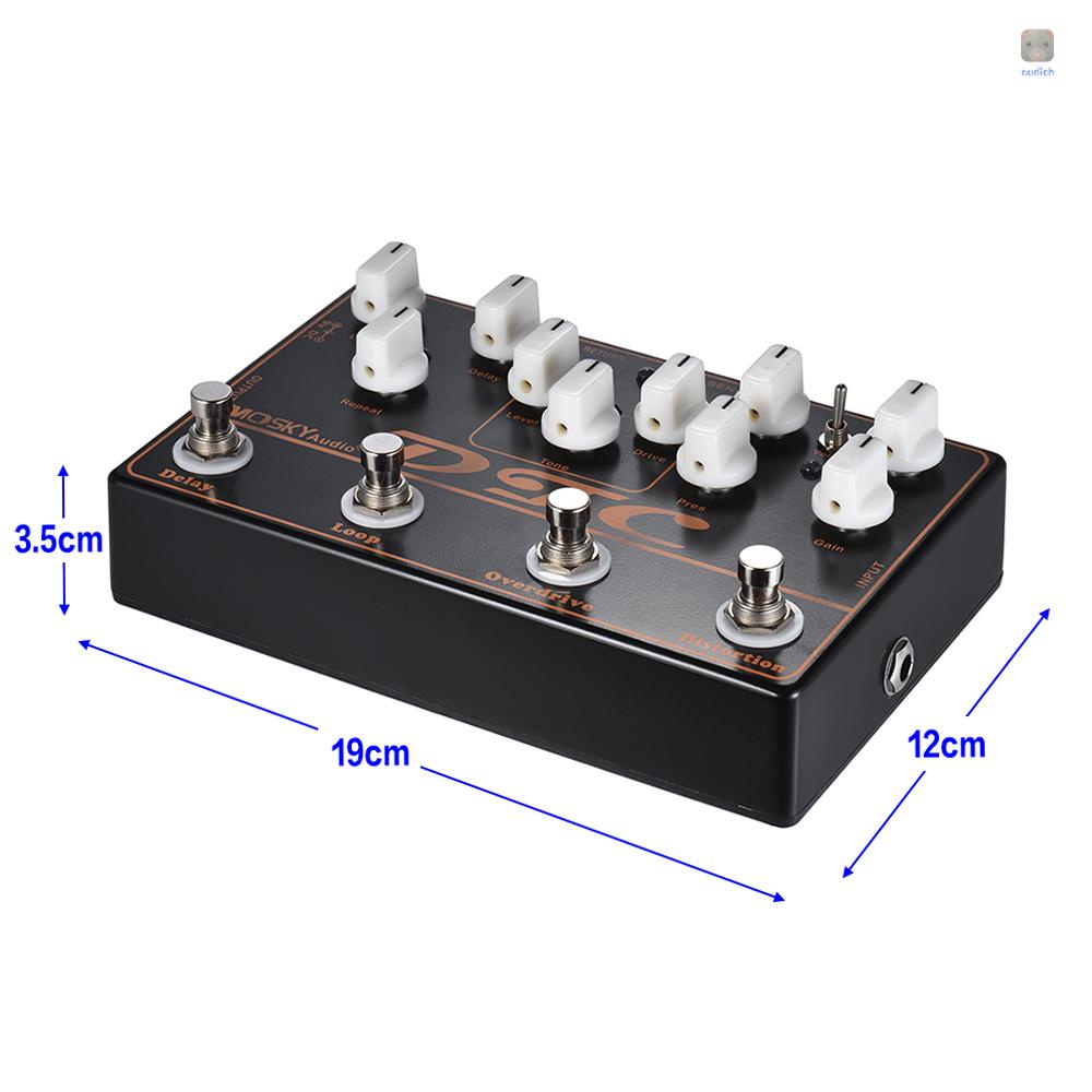 Bộ Phân Phối Hiệu Ứng Bàn Đạp Đàn Guitar Điện 4 Trong 1 MOSKYAudio DTC