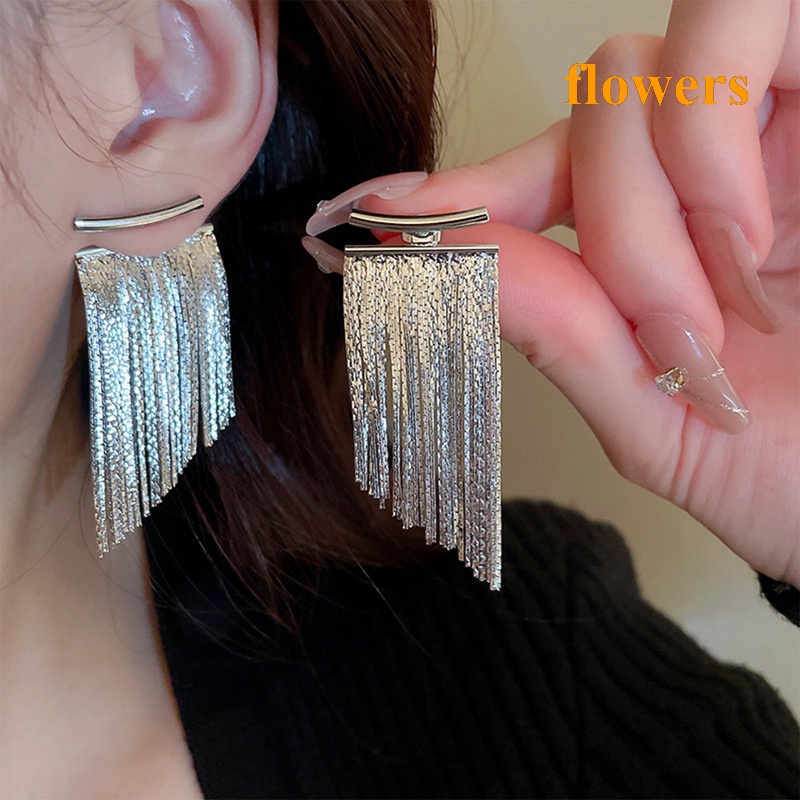 Đôi Bông Tai Dáng Rơi Họa Tiết Hoa Thời Trang Cho Nữ