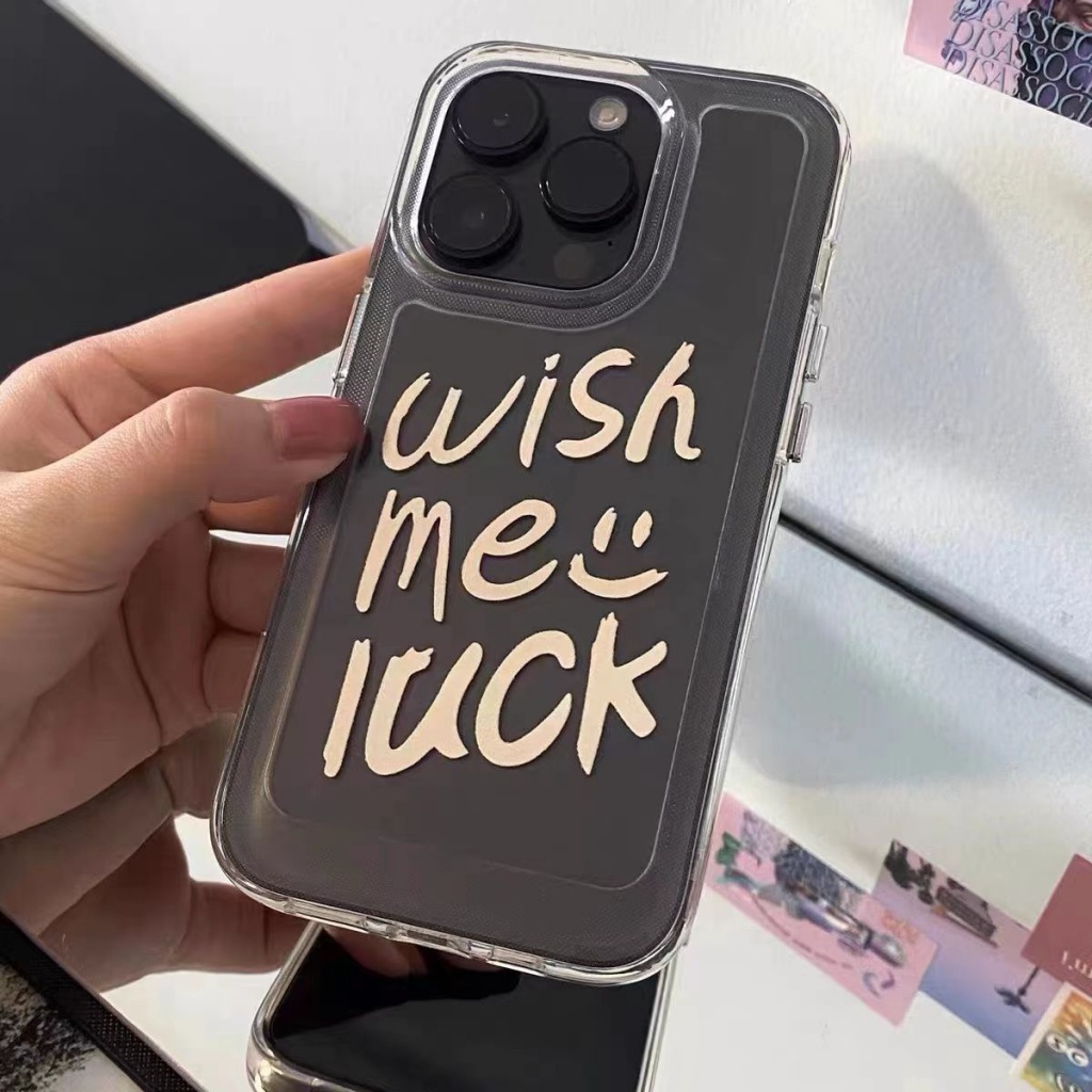 ✅Ốp Điện Thoại Mềm Trong Suốt Chống Sốc In Chữ Tiếng Anh Màu Trắng Cho iphone14pro7P xr12 13xs 11