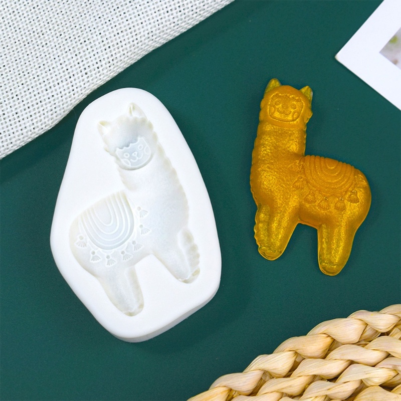 Khuôn Silicone 5 Cái Hình Lạc Đà Alpaca Làm Bánh / Sô Cô La