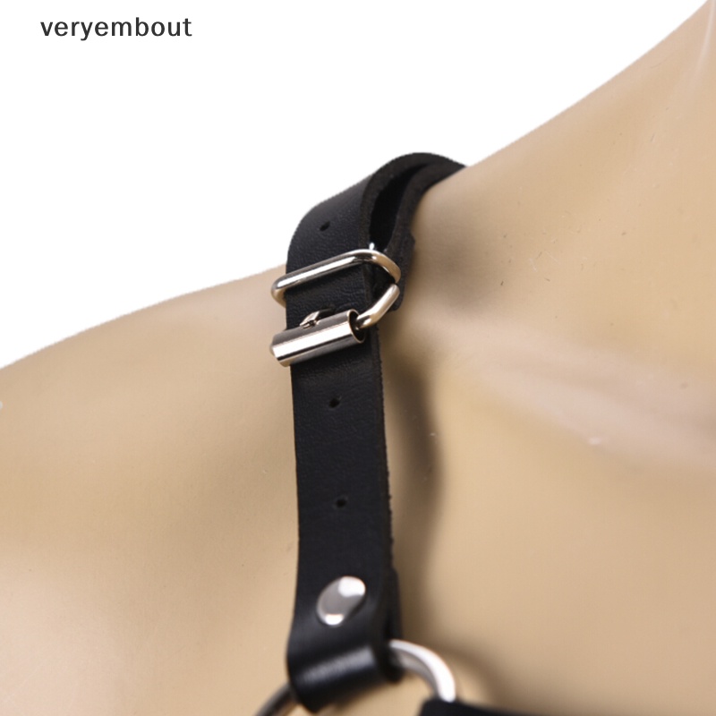 Đai Ngực Giả Da Màu Đen Hóa Trang Tiệc Câu Lạc Bộ Bondage Cho Nam