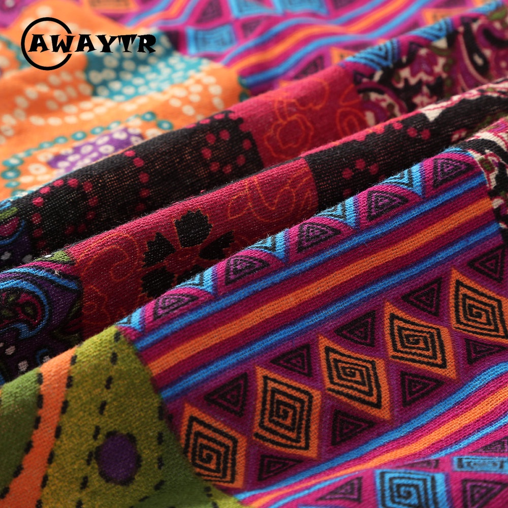 Khăn Turban Hình Tam Giác / Vuông Họa Tiết Thổ Cẩm Thời Trang Cho Nữ