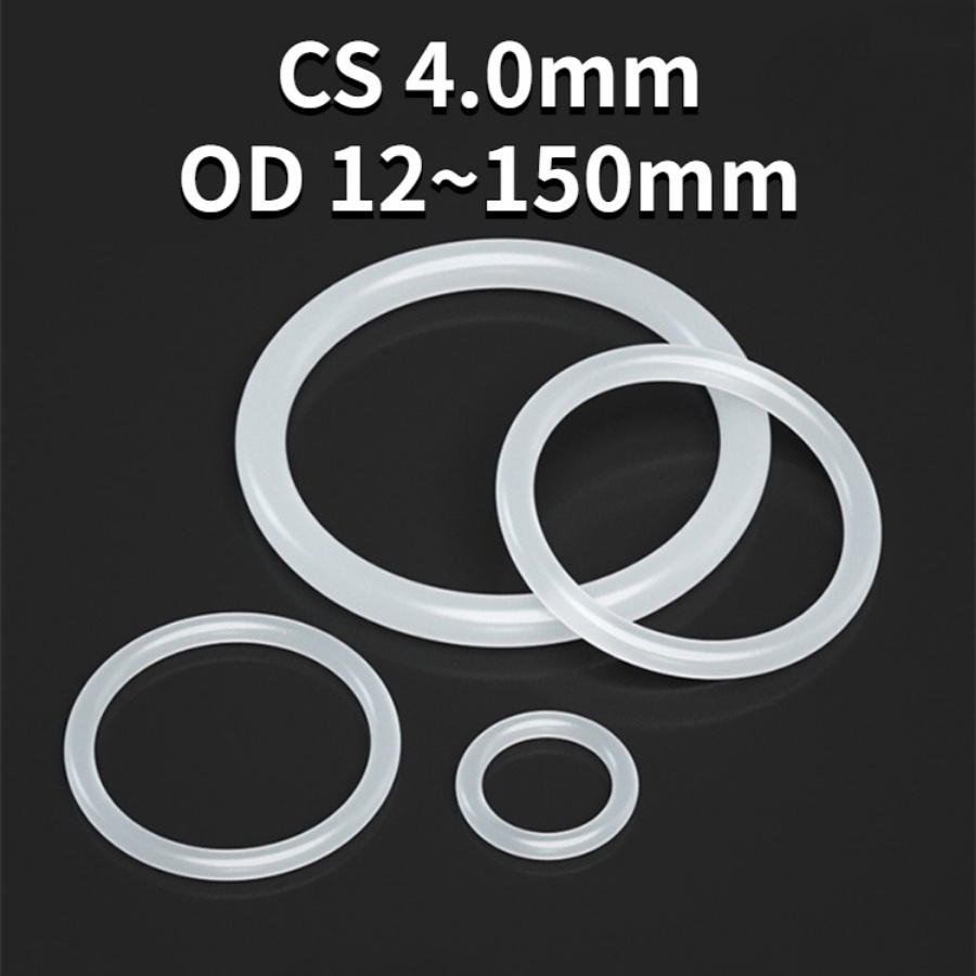 Vòng Chữ O Màu Trắng Chống Thấm Nước Chịu Nhiệt Độ Cao 4Mm * OD12-100mm