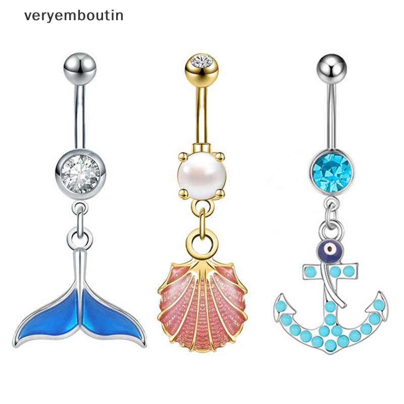 Khuyên Rốn Đính Đá Lấp Lánh Trang Sức Múa Bụng Cho Nữ