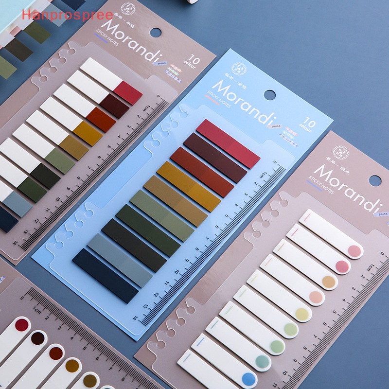 Hanprospree &gt; 200 Tờ Giấy Ghi Chú Đánh Dấu Trang Sách Hình Morandi Tabs Đáng Yêu Cho Văn Phòng Trường Học Papeleria Tốt