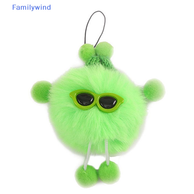 Familywind &gt; Móc Khóa Quả Cầu Lông Xù Nhỏ Màu Đen Xám Hồng Lông Chồn Sáng Tạo Có Dây Đeo Làm Quà Tặng Cho Cặp Đôi Nam Nữ