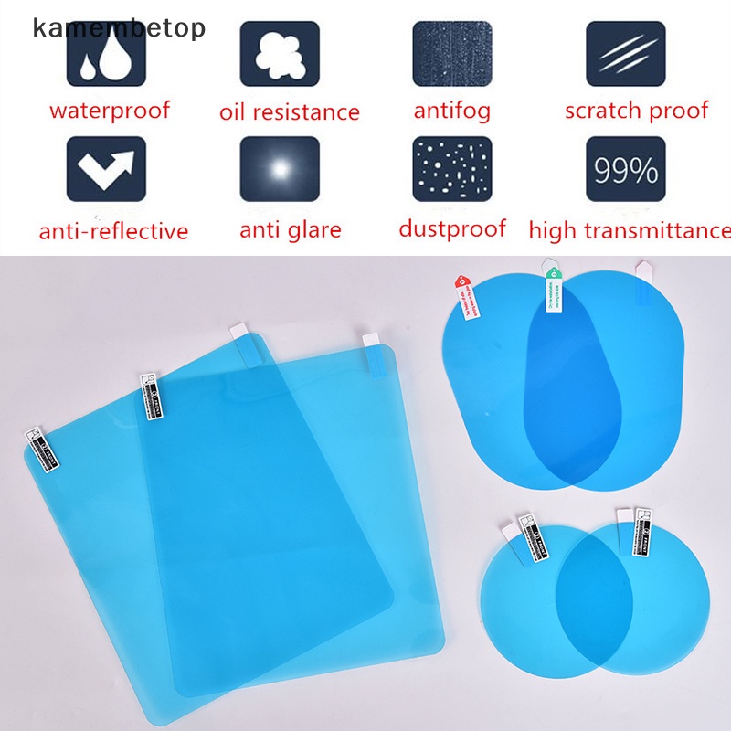 Bộ 2 Miếng Phim Dán Gương Chiếu Hậu Xe Hơi Chống Nước Mưa Sương Mù