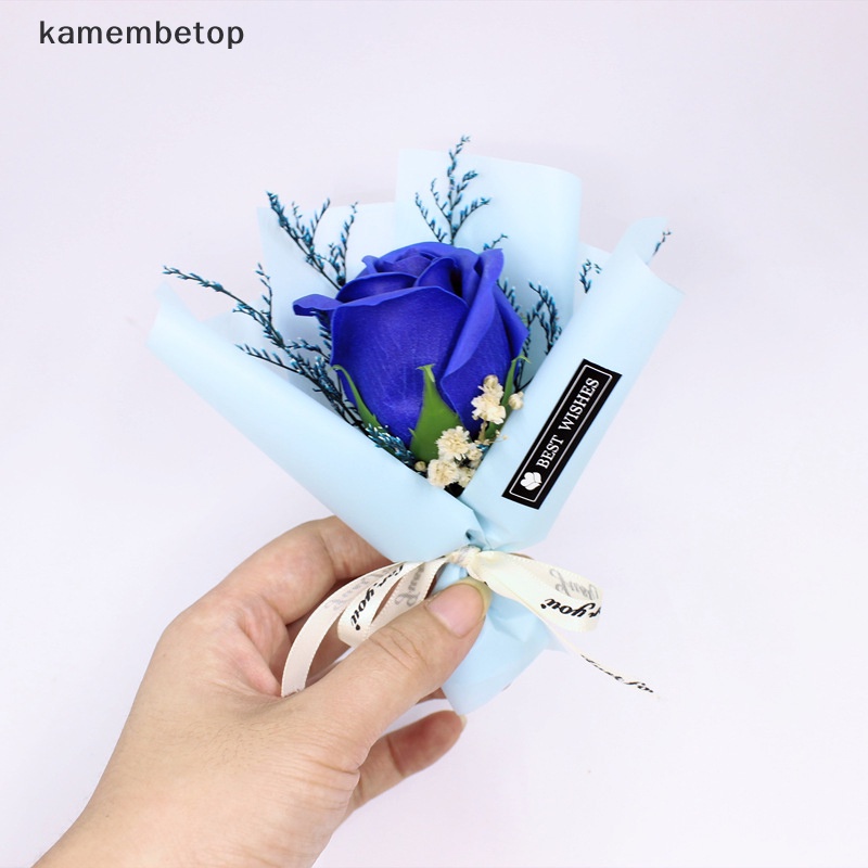 Mô Hình Bó Hoa Hồng Sáp Kèm Hộp Trang Trí Nhà Búp Bê