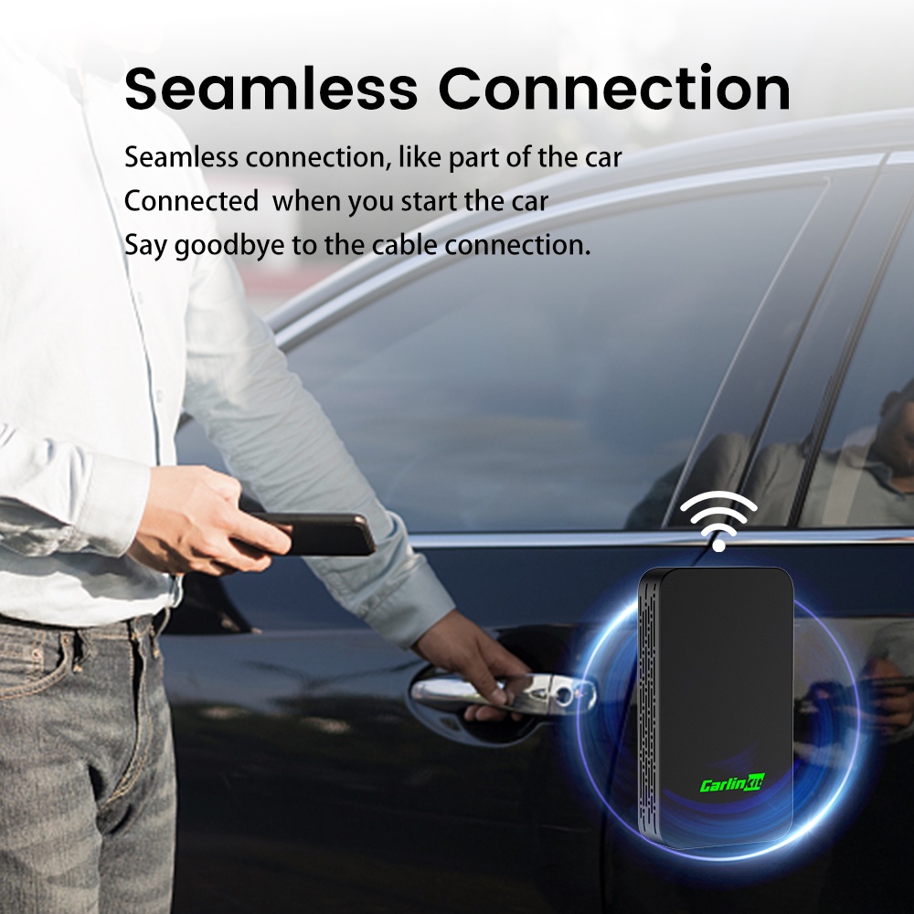 CarlinKit 5.0 2Air Wireless Android Auto Box Di động CarPlay Wireless Dongle cho Đài phát thanh xe hơi có dây CarPlay/Android Auto