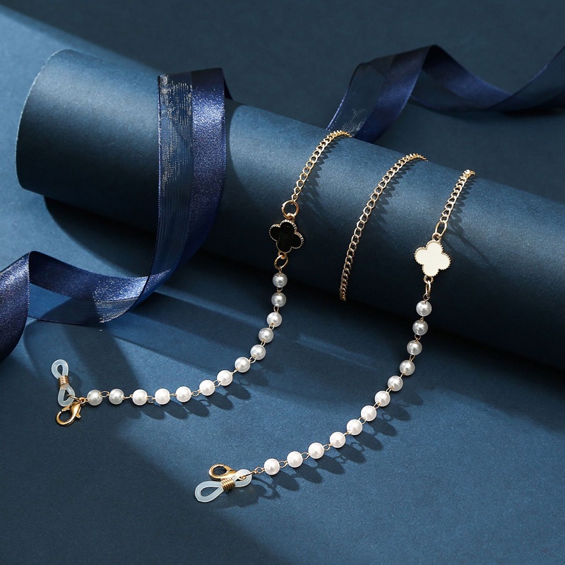 Dây Chuỗi Ngọc Trai Mở Rộng Gắn Kính Đeo Khẩu Trang Chống Thất Lạc Cho Nữ