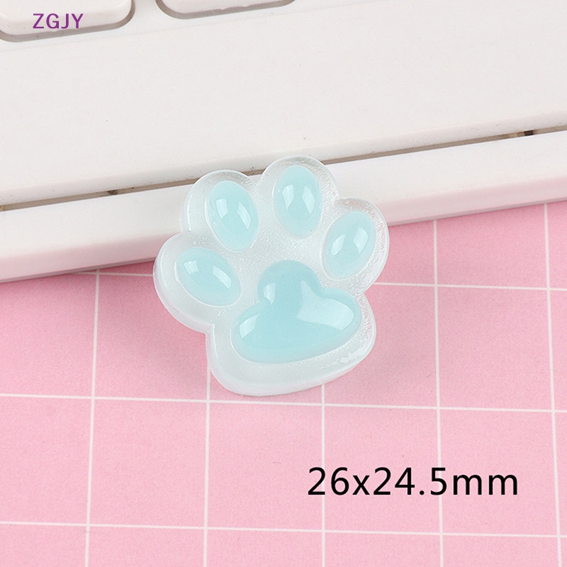 Set 5 Móng Vuốt Mèo Dạ Quang Bằng Resin Resin Màu Ngẫu Nhiên DIY Mới