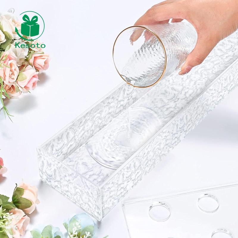 Lọ hoa Kesoto bằng acrylic hình chữ nhật để bàn phòng ngủ