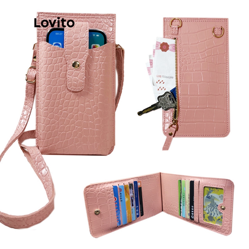 Túi đeo vai cỡ nhỏ Lovito phối đinh tán màu trơn phong cách thường ngày cho nữ L50AD130 (trắng/hồng/đỏ/vàng/đen)