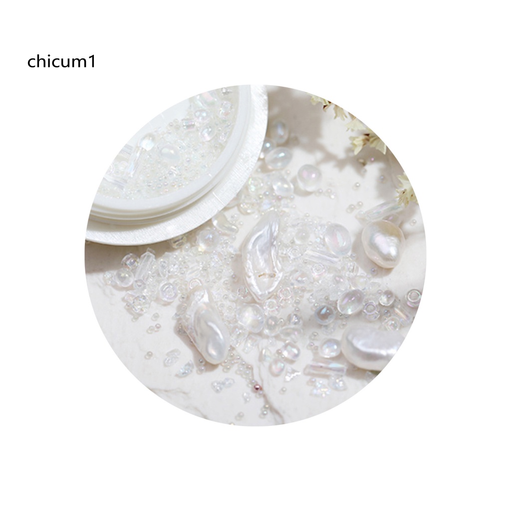 1 Hộp Hạt Ngọc Trai Giả Trang Trí Móng Tay Không Mùi Sang Trọng DIY