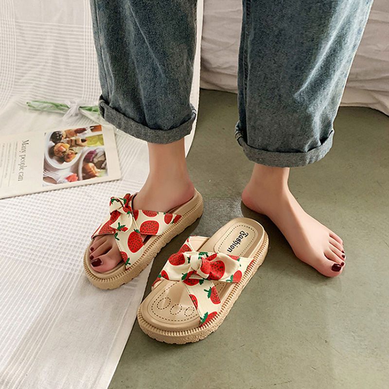 Giày Sandal Đế Dày Thời Trang Đi Biển Mùa Hè Cho Nữ