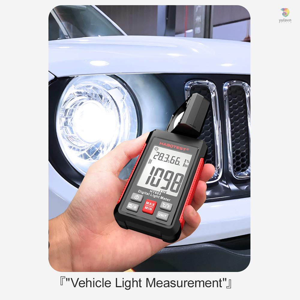 Máy Đo Độ Ẩm Kỹ Thuật Số HABOTEST HT603 200,000 Lux Có Màn Hình Hiển Thị LCD