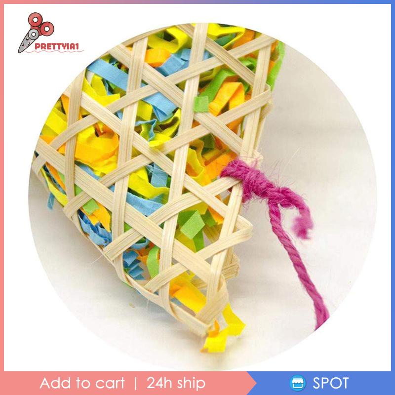 [Prettyia1] Đồ Chơi Gặm Nhiều Màu Sắc Dành Cho Chim Vẹt