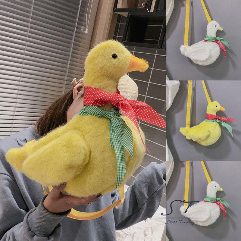 Túi Đeo Chéo Hình Vịt Hoạt Hình Nhồi Bông Đáng Yêu Dành Cho Bé Gái ORD7