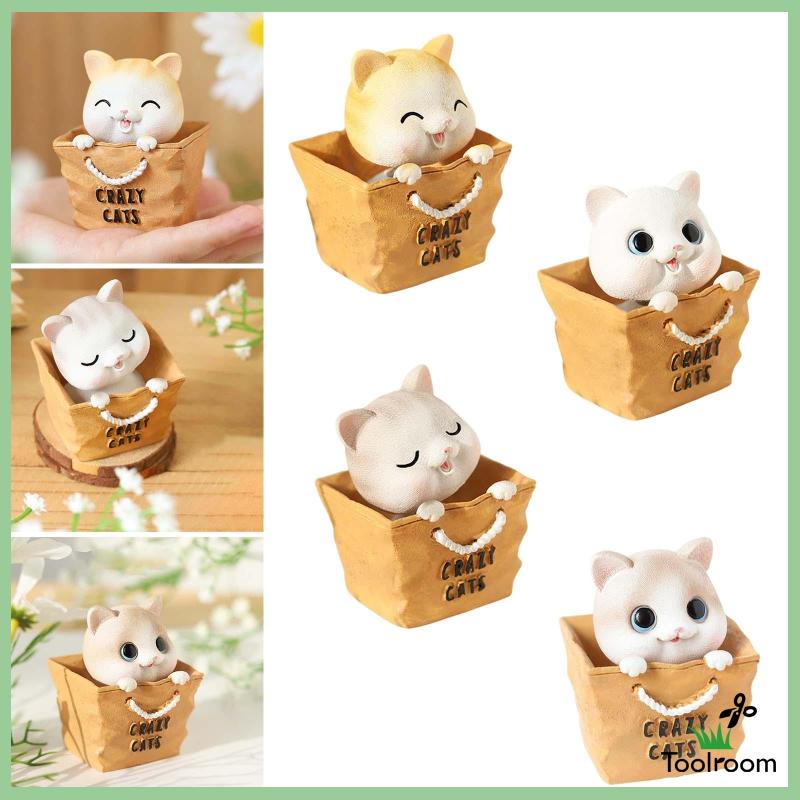 Mô Hình Chú Mèo Lắc Đầu Trang Trí Bảng Điều Khiển Xe Hơi Quán Cà Phê