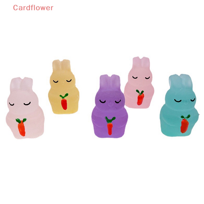 Bộ 2 Búp Bê Thỏ Mini Bằng Nhựa Phát Quang Dễ Thương