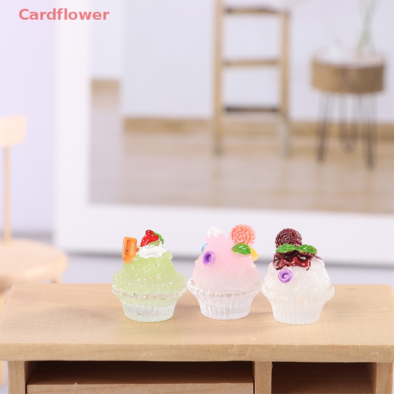 5 Ly Kem Đồ Ăn Tráng Miệng Mini Cho Nhà Búp Bê Mới