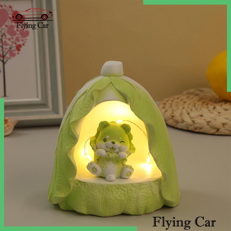 [Lzdjfmy2] Đèn Ngủ Bằng Nhựa Resin Hình Cún / Rau Củ Quả Nhỏ Gọn Hiện Đại Dành Cho