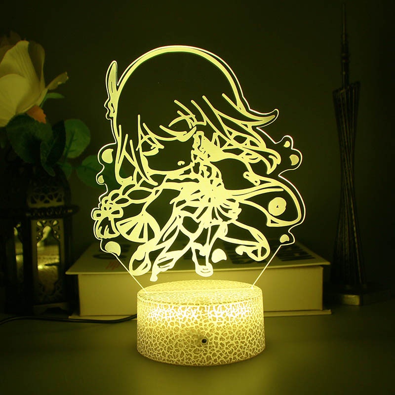 Đèn Ngủ 3d HT3 Genshin Va Chạm Sạc USB Yae Miko Nahida Hutao TH3