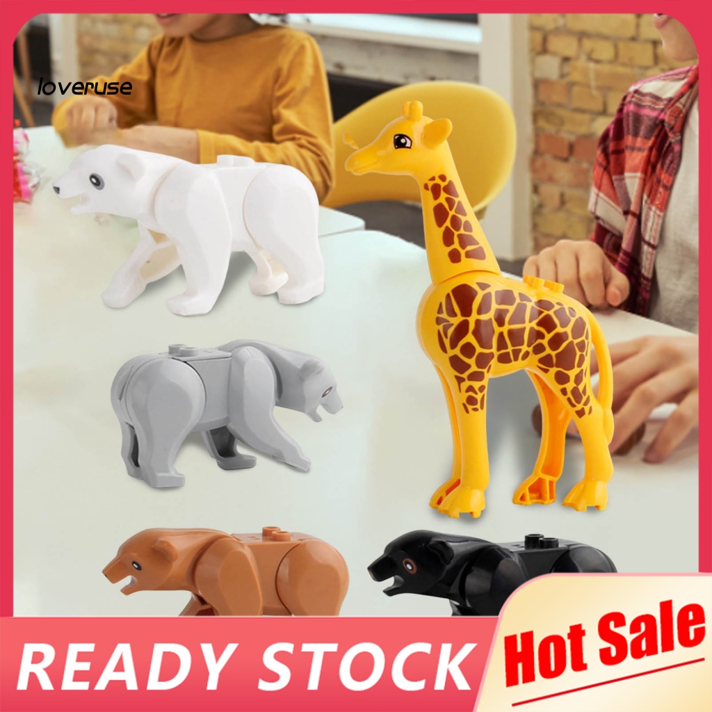 Mô Hình Đồ Chơi Lắp Ráp Mini Hình Động Vật Dễ Thương Dùng Làm Quà Tặng Giáng Sinh Cho Bé