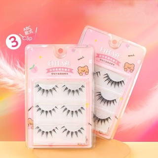 Set 3 Cặp Lông Mi Giả Cong Tự Nhiên