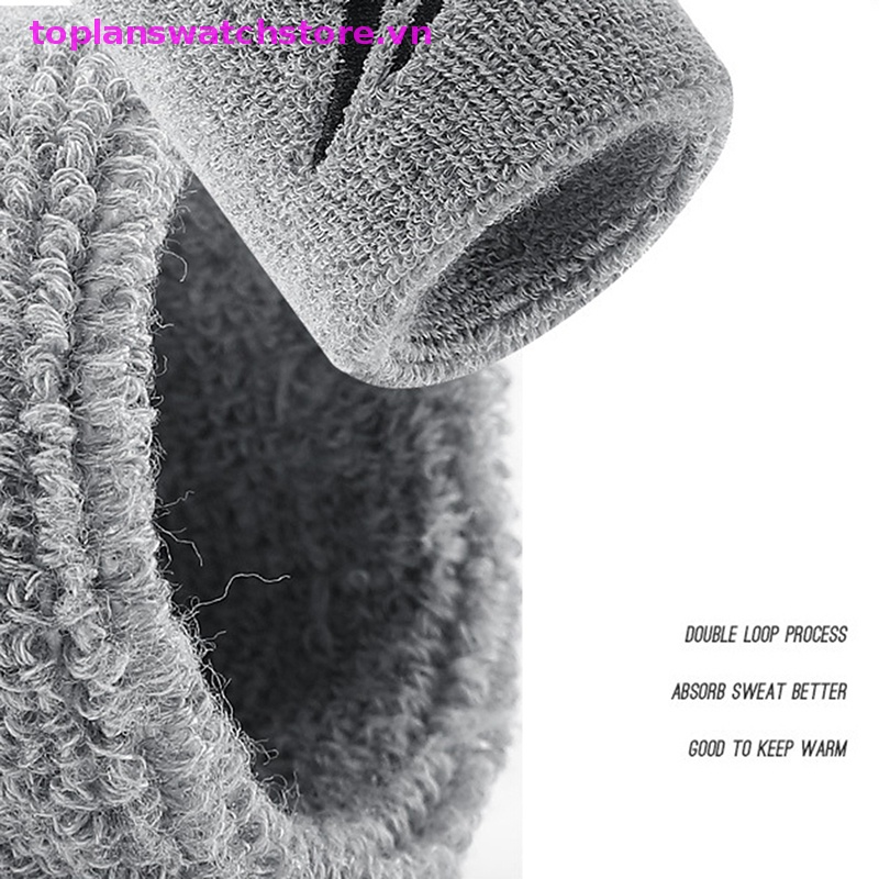 Băng Quấn Bảo Vệ Cổ Tay Thấm Hút Mồ Hôi Chất Liệu Cotton Nhiều Màu Sắc Unisex