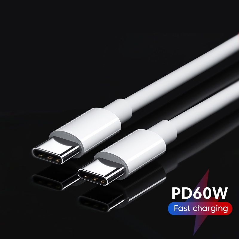 Dây Cáp Sạc Nhanh 60W 3A USB Loại C Kép Cho Xiaomi Samsung