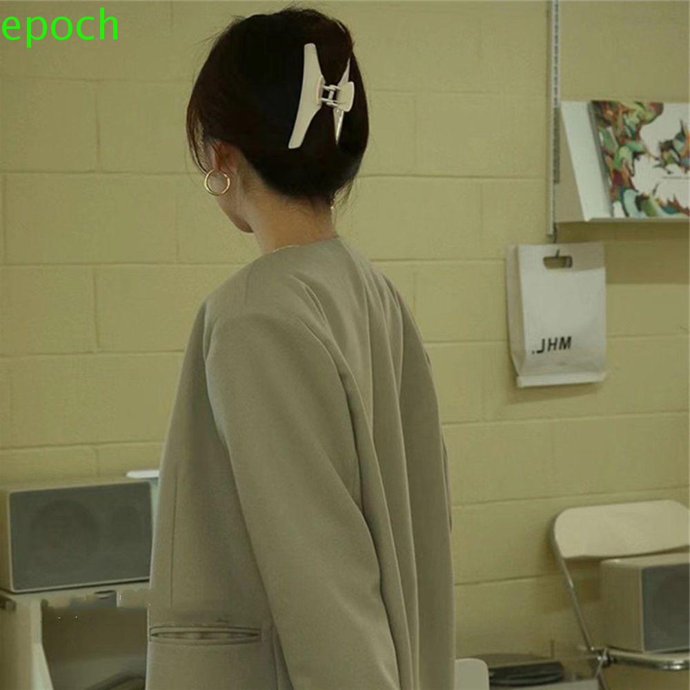 Epoch Kẹp Tóc Càng Cua Bằng Acrylic Màu Trơn Phong Cách Retro Cá Tính Dành Cho Nữ