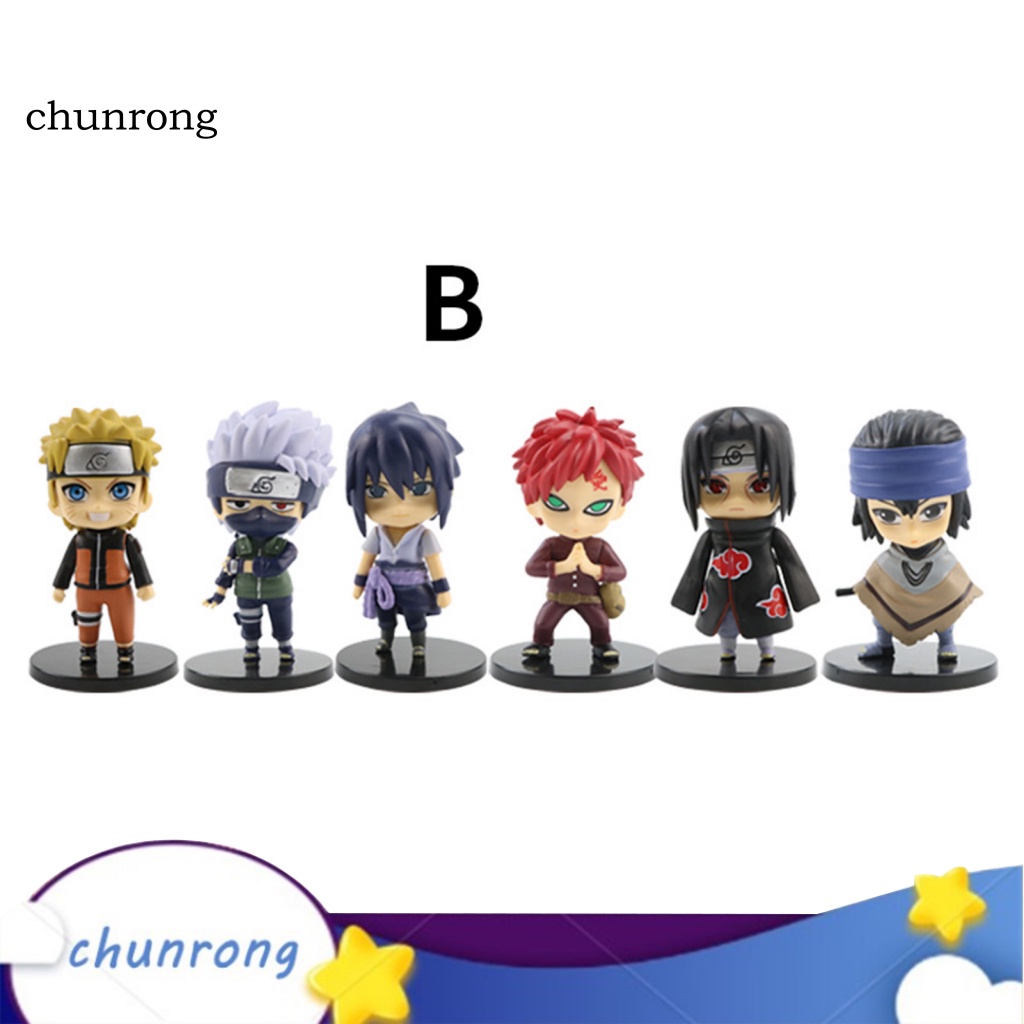 Set 6 Đồ trang trí Nhân Vật Phim Hoạt Hình Naruto Trang Trí