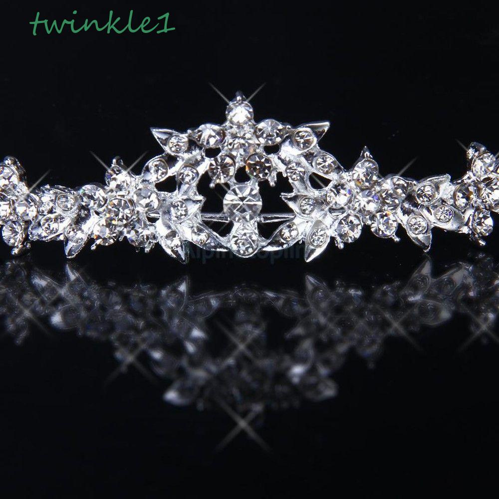 Băng Đô Vương Miện Đính Đá Lấp Lánh Sang Trọng Cho Cô Dâu|Khăn Trùm Đầu Chất Lượng Cao Tiện Dụng
