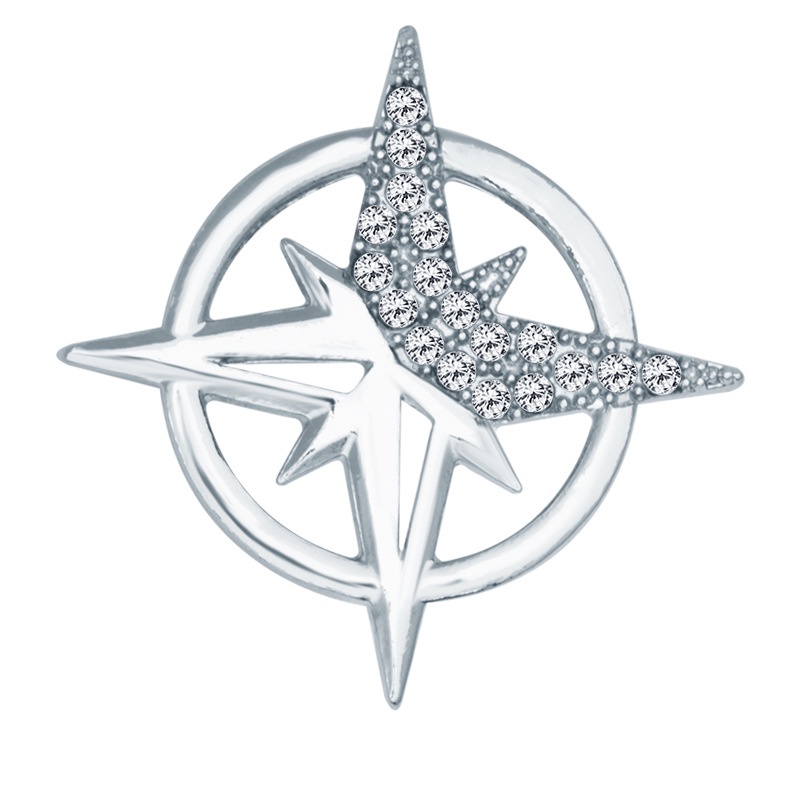 Ghim Cài Áo Hình Ngôi Sao Sáu Cánh Đính Đá Thời Trang Cho Nam